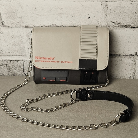 Nintendo Handbags - Nintendo NES Console Crossbody Bag Retro Gamer Chain Strap Purse